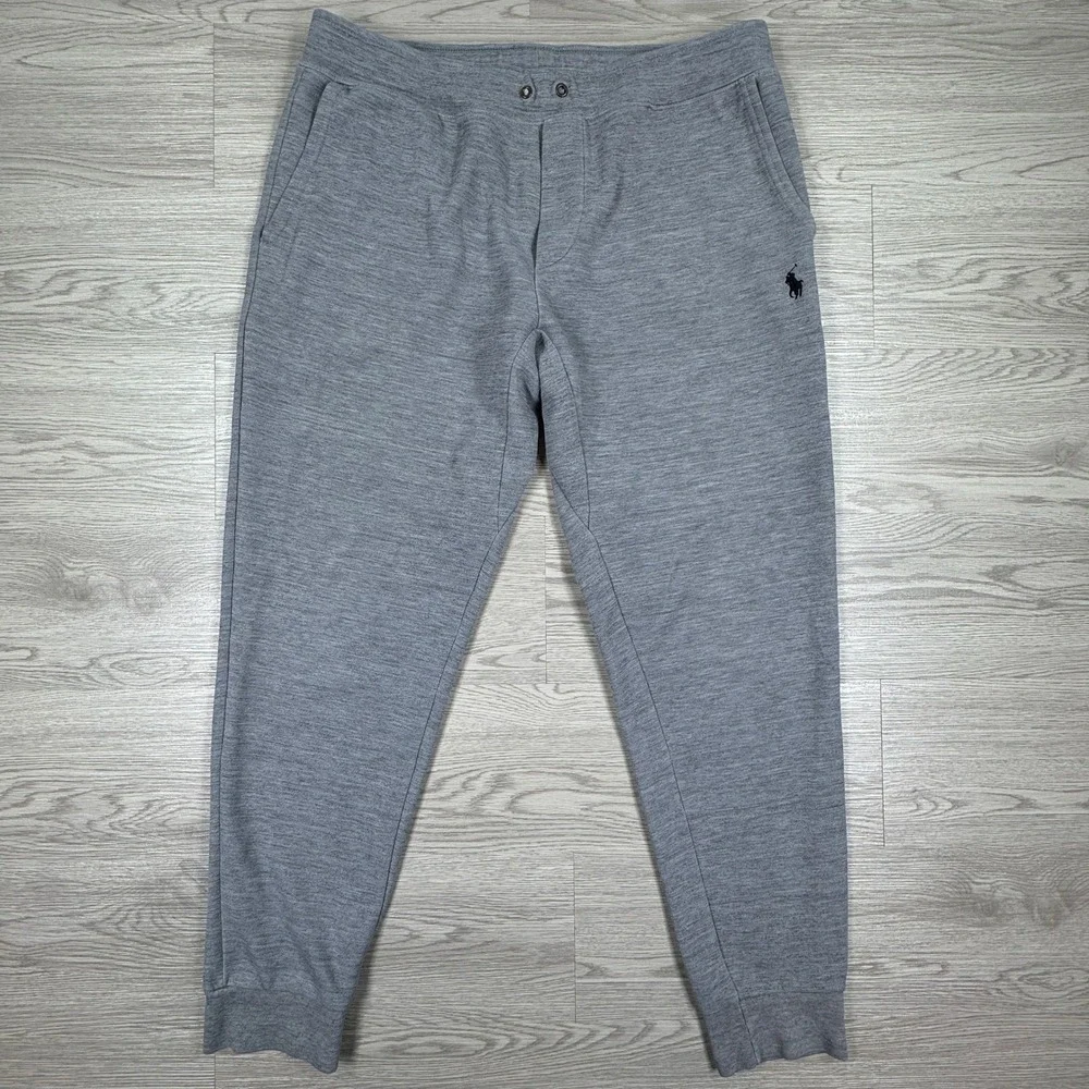 Polo Ralph Lauren Men's‎ Joggers Sweatpants Heather Gray Medium Pony Logo